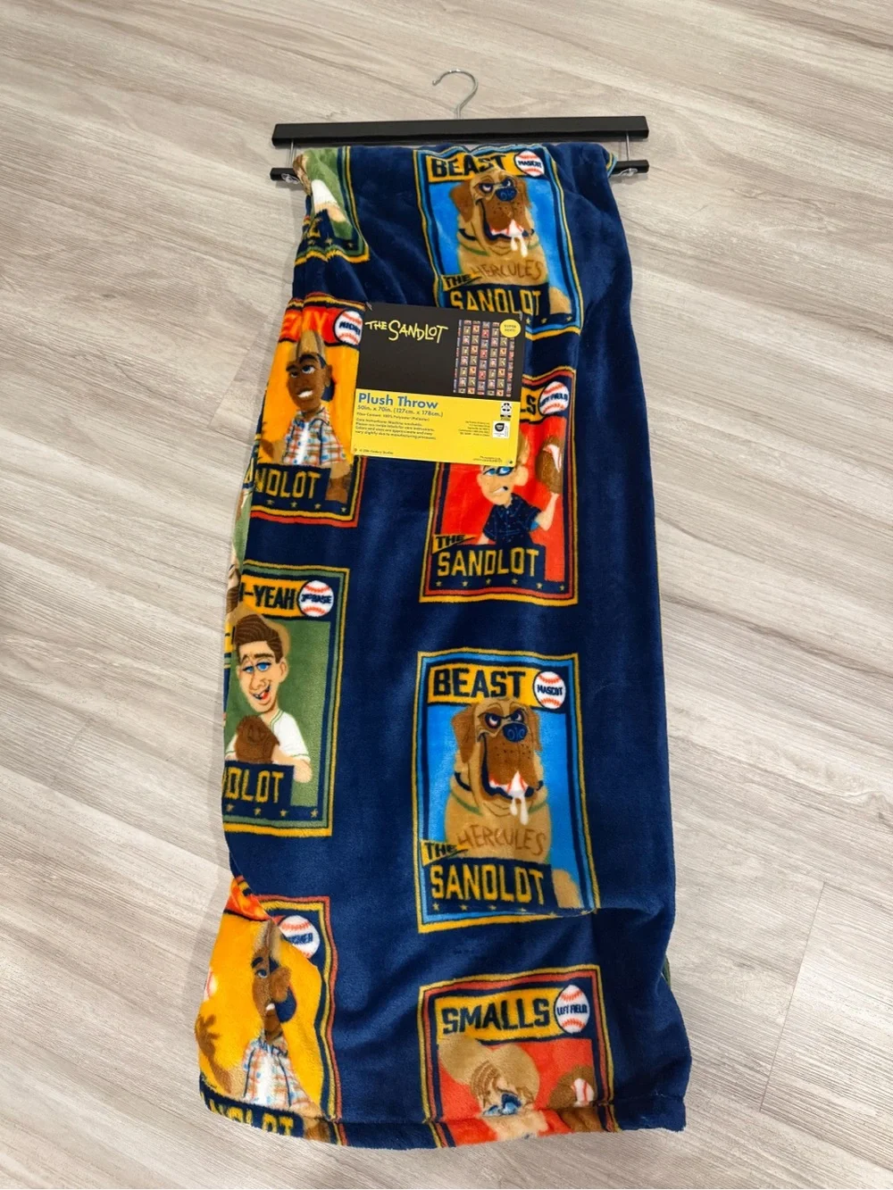 Sandlot Movie Collectors Throw Blanket 50x70 NWT Smalls Squints Beast Plush